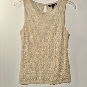 Embroidered Sleeveless Lace Top